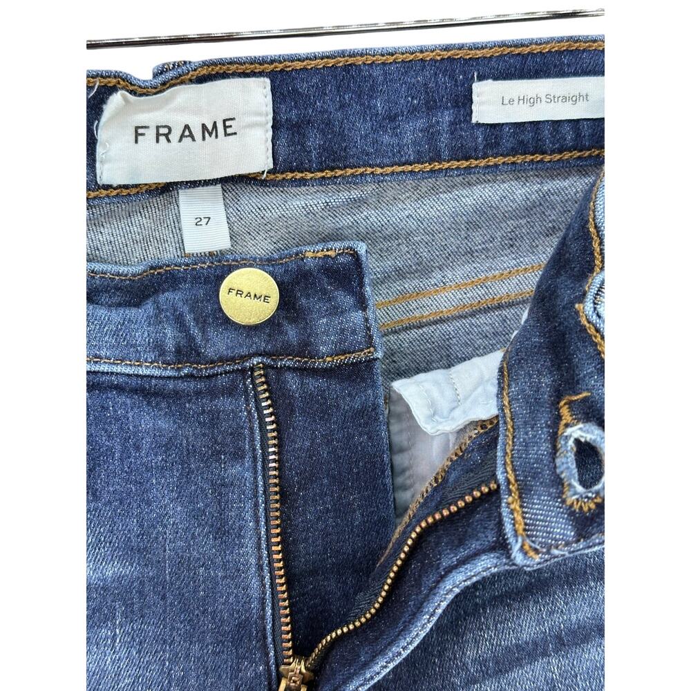 Frame Le High Straight Alessandro Wash Jeans Size 27 Cotton blend - Picture 5 of 12
